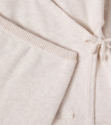 Baby cotton wrap cardigan and pants set | Tartine et Chocolat