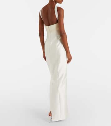 Bridal Lette wool and silk bustier gown | Danielle Frankel