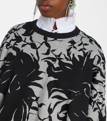 سويت شيرت درابيه من القطن الجيرسيه بورود | Dries Van Noten