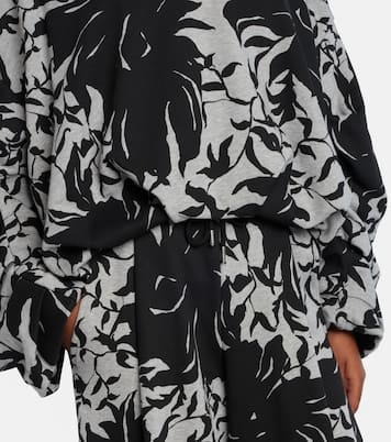 سويت شيرت درابيه من القطن الجيرسيه بورود | Dries Van Noten