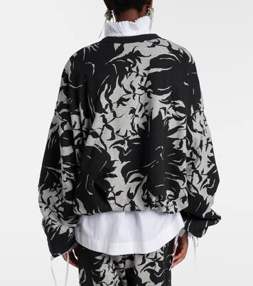 سويت شيرت درابيه من القطن الجيرسيه بورود | Dries Van Noten