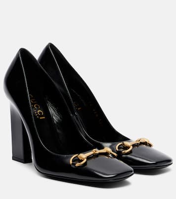 Signora Horsebit 110 patent leather pumps | Gucci
