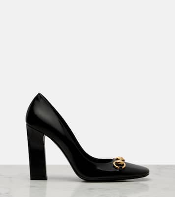 Signora Horsebit 110 patent leather pumps | Gucci