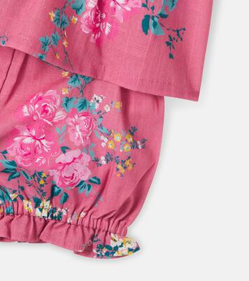 Baby floral cotton top and shorts set | C'era Una Volta