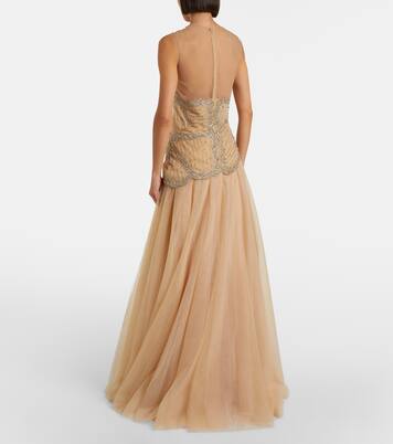 Arabella embellished tulle gown | Costarellos