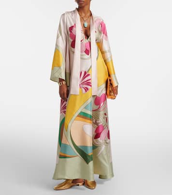 Magnifico floral silk twill maxi dres | La DoubleJ