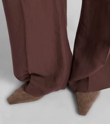 Slingback-Pumps Monili aus Veloursleder | Brunello Cucinelli