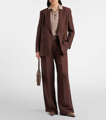 Slingback-Pumps Monili aus Veloursleder | Brunello Cucinelli