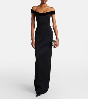Velvet-trimmed gown | David Koma