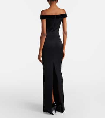 Velvet-trimmed gown | David Koma