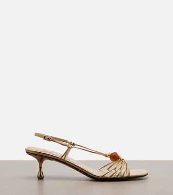 Pantoletten Lova aus Metallic-Leder | Jimmy Choo