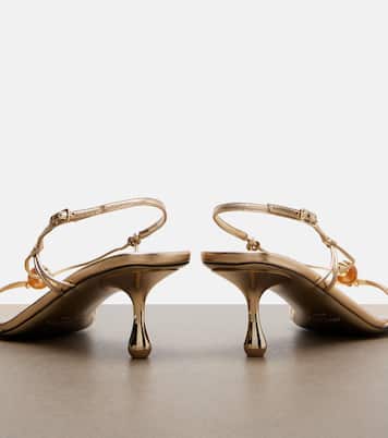 Pantoletten Lova aus Metallic-Leder | Jimmy Choo