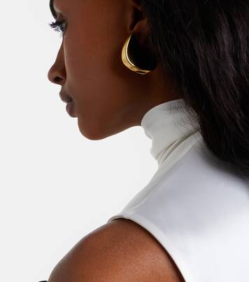 18kt gold-plated sterling silver earrings | Bottega Veneta