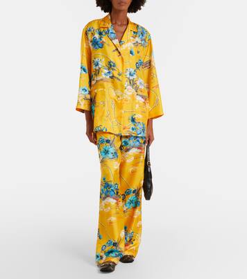 Floral silk twill shirt | Gucci