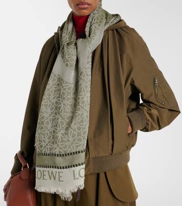 Anagram cotton jacquard scarf | Loewe