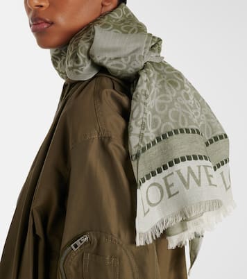 Anagram cotton jacquard scarf | Loewe