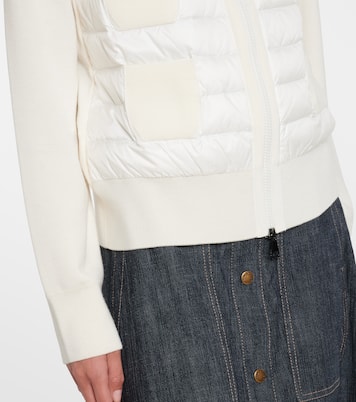 Tricot down-paneled virgin wool cardigan | Moncler