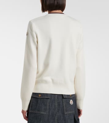 Tricot down-paneled virgin wool cardigan | Moncler