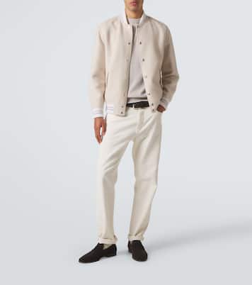 Wool and cashmere varsity jacket  | Eleventy