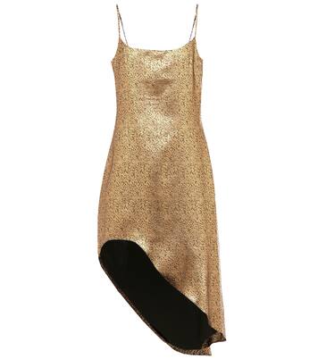 Robe asymétrique métallisée | Halpern