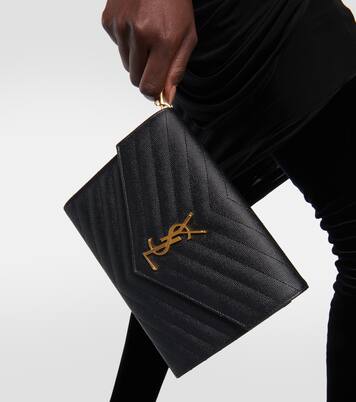 Cassandre matelassé leather clutch | Saint Laurent