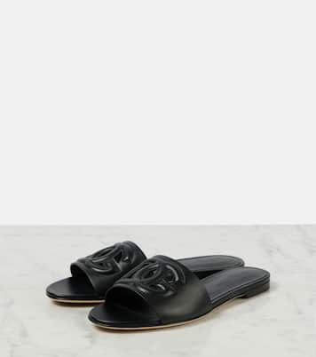 Sandalias de piel con DG | Dolce&Gabbana