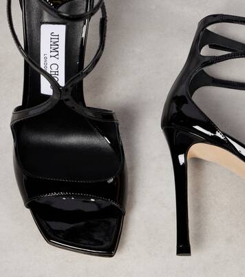 Azia 95 patent leather sandals | Jimmy Choo