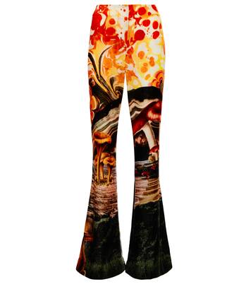Pantalon évasé à taille haute en velours | Acne Studios