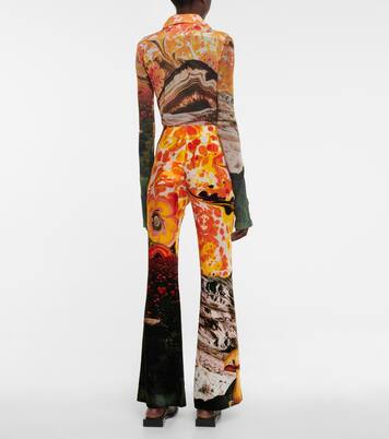 Pantalon évasé à taille haute en velours | Acne Studios