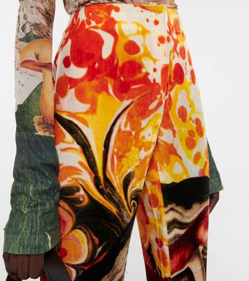 Pantalon évasé à taille haute en velours | Acne Studios