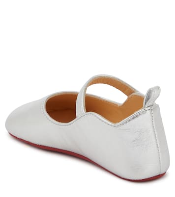 Baby Love Chick metallic leather ballet flats | Christian Louboutin Kids