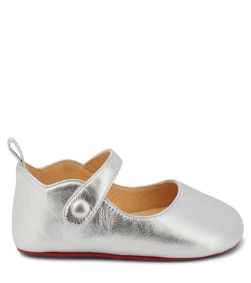Baby Love Chick metallic leather ballet flats | Christian Louboutin Kids