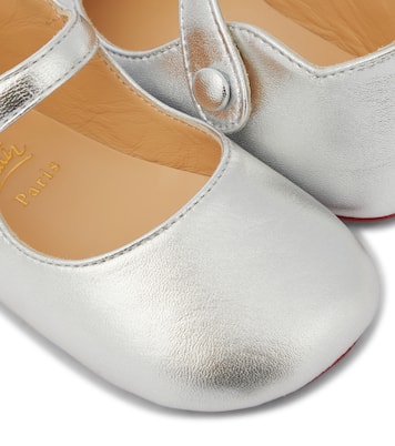 Baby Love Chick metallic leather ballet flats | Christian Louboutin Kids