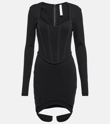 Corset ribbed-knit cotton minidress | Dion Lee