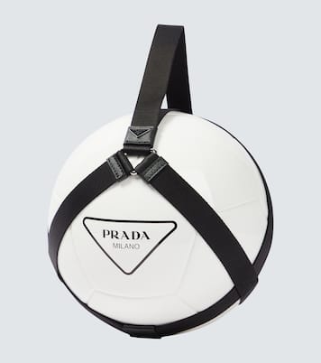 Logo rubber soccer ball with carrier | Prada