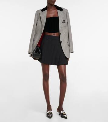 Cropped-Top aus Samt | Miu Miu