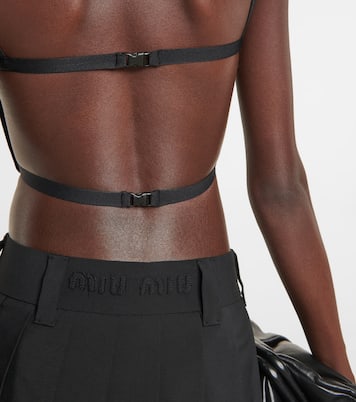 Cropped-Top aus Samt | Miu Miu