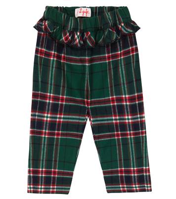 Baby ruffle-trimmed checked leggings | Il Gufo
