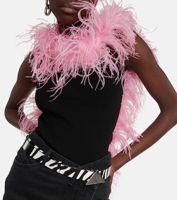 Animal-printed leather belt | The Attico