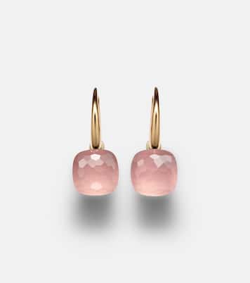 Ohrringe Nudo Petit aus 18kt Rosé- und Weißgold mit Rosenquarz | Pomellato