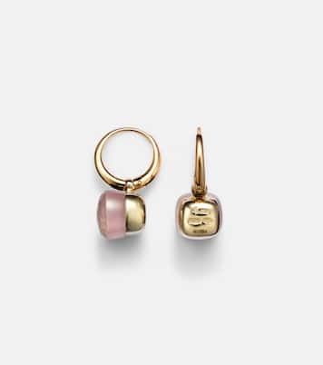 Ohrringe Nudo Petit aus 18kt Rosé- und Weißgold mit Rosenquarz | Pomellato