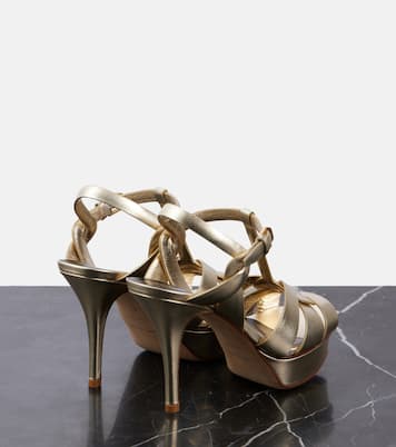 Tribute 105 leather platform sandals | Saint Laurent