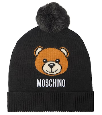 Teddy bear wool-blend beanie | Moschino Kids