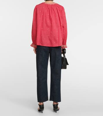 Top Ania brodé en coton | Velvet