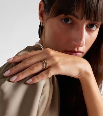 Tigris 18kt gold and sterling silver ring with black diamonds | Spinelli Kilcollin