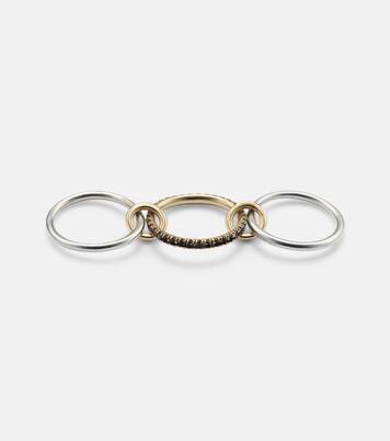 Tigris 18kt gold and sterling silver ring with black diamonds | Spinelli Kilcollin