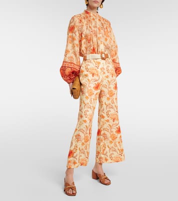 Bedruckte Bluse Junie aus Ramie | Zimmermann