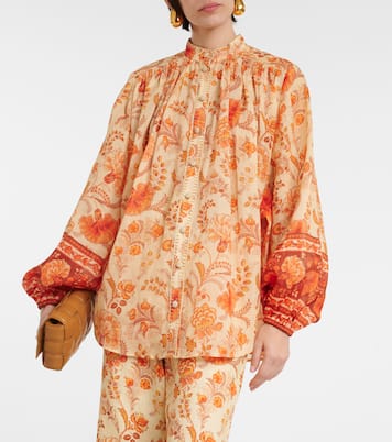 Bedruckte Bluse Junie aus Ramie | Zimmermann
