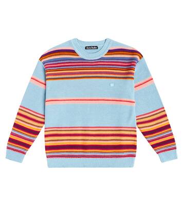 Face Logo striped cotton sweater | Acne Studios Kids