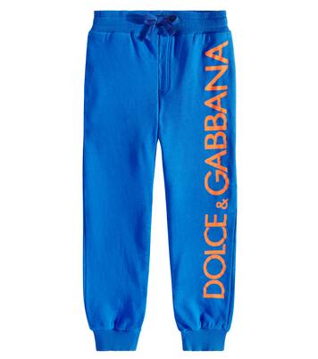 Pantalones deportivos de jersey de algodón | Dolce&Gabbana Kids